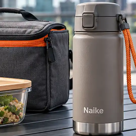 Insulated Lunch Boxes — Start With The Meal Window Compact Lunch Bag Bottle illustrating start with the meal window for insulated lunch boxes