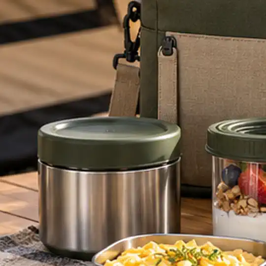 Tent Side Breakfast Set illustrating review every language version for multilingual lunch box product content