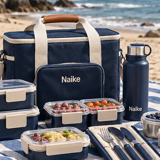 Picnic Lunch Box Sets — Plan Serving Capacity Four Person Picnic Set illustrating plan serving capacity for picnic lunch box sets