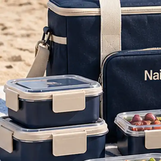 Picnic Lunch Box Sets — Time The Retail Launch Four Person Picnic Set illustrating time the retail launch for picnic lunch box sets