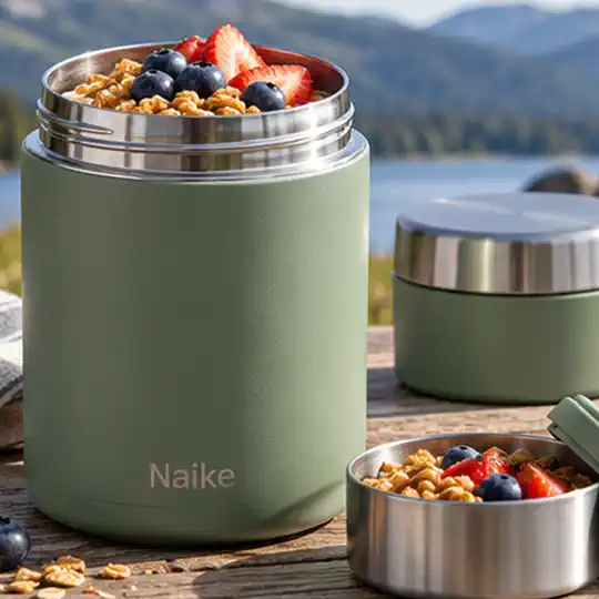 Breakfast Jar Container illustrating inspect forming details for stainless steel lunch box