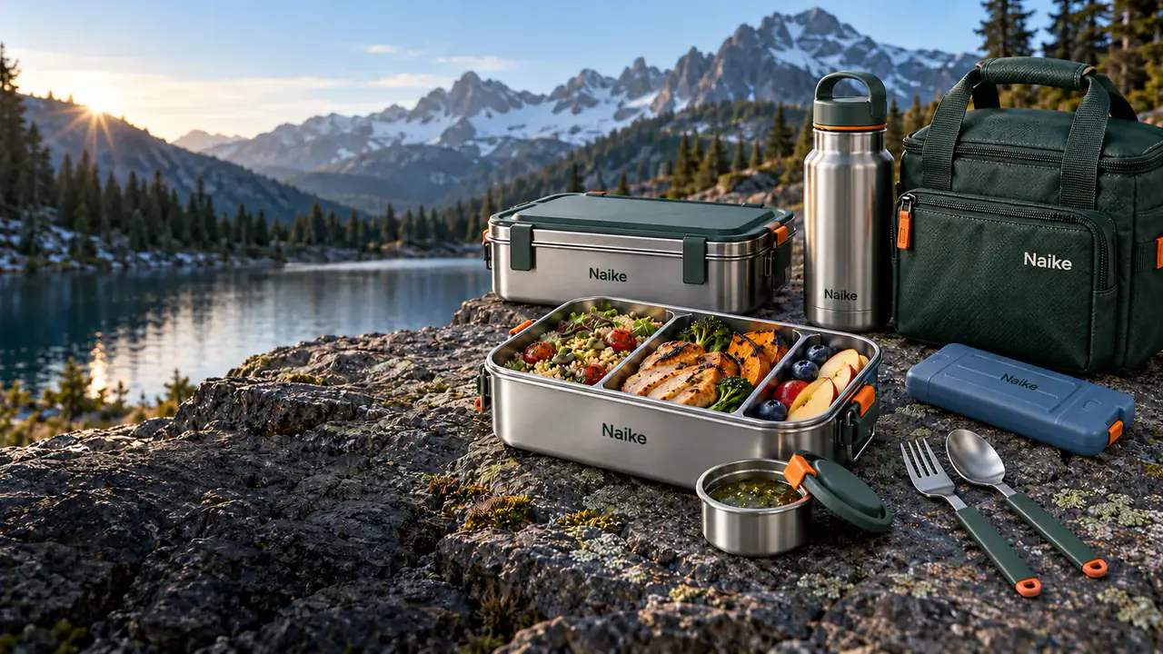 Naike modular outdoor lunch system concept at an alpine lake
