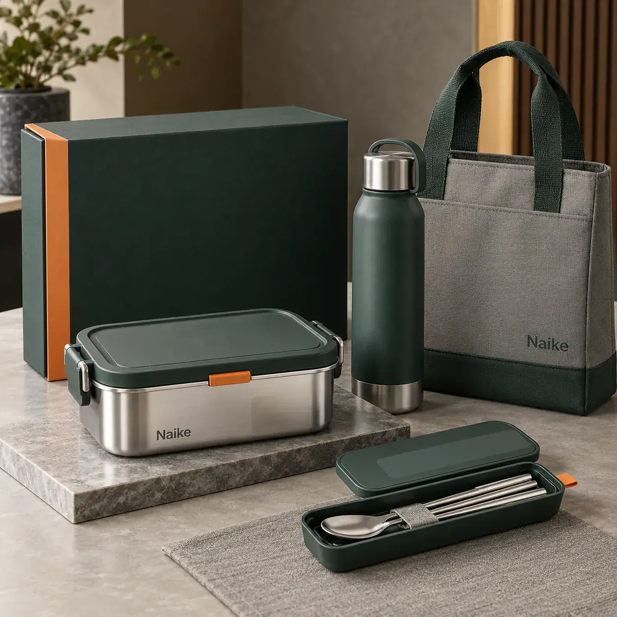 Co-branded corporate portable meal kit