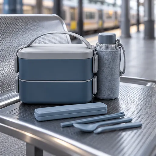 Wholesale Durable Compact Rail Bento Lunch Box Set for Daily Train Travel product view
