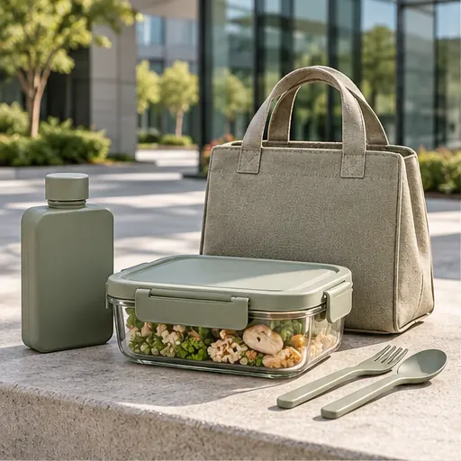 Brand-Ready Distinctive Convertible Backpack Bento Lunch Box Set for Multimodal Commuting product view