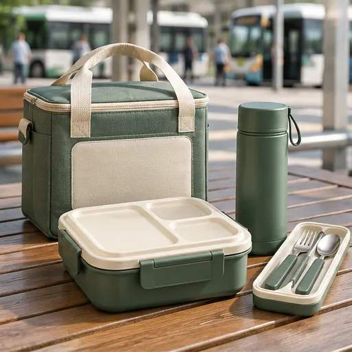 Made-to-Order Refined Compact Transit Cube Lunch Box Set for Bus And Metro Travel product view