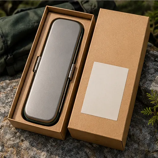 Custom Premium Lightweight Titanium Nesting Flatware Set for Trail Dining construction and performance-test reference