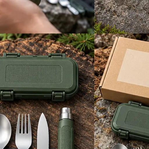 OEM Rugged Camping Multi-Tool Utensil Set for Forest Meals Portable storage product detail
