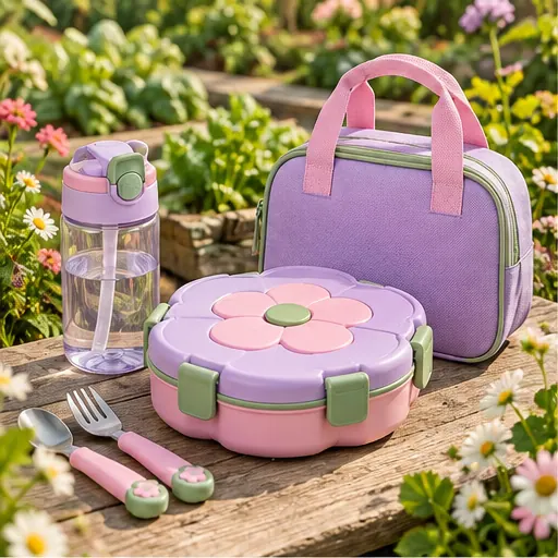 Made-to-Order Refined Garden Friends Lunch Box Set for Outdoor Learning Days product view
