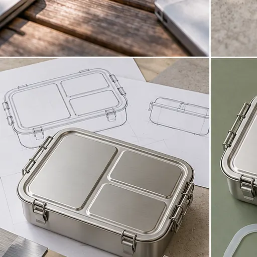 Custom Premium Tri-Lock Stainless Bento Lunch Box for Outdoor Meals Custom Premium Tri-Lock Stainless Bento Lunch Box for Outdoor Meals Built Around Its Use Case product detail