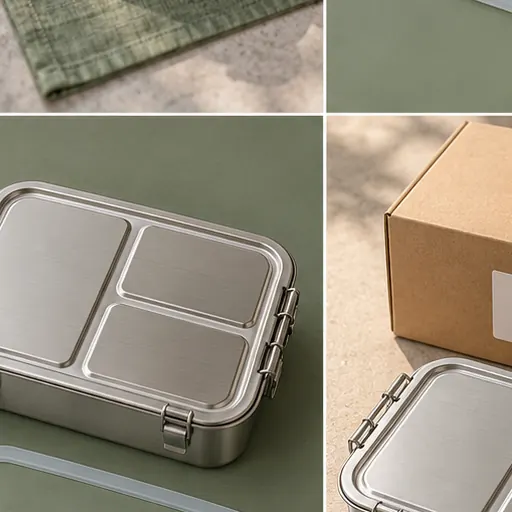 Custom Premium Tri-Lock Stainless Bento Lunch Box for Outdoor Meals Seal integrity product detail
