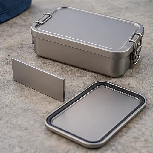 Custom Ultralight Titanium Slim Trail Lunch Box for Hiking Seal integrity product detail