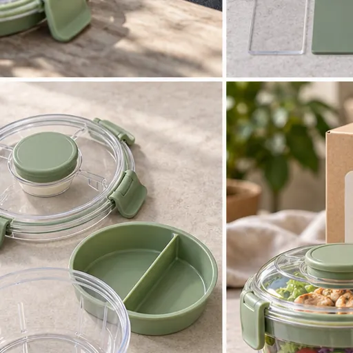 OEM Fresh-Meal Salad Shaker Lunch Box for Fitness Programs Seal integrity product detail
