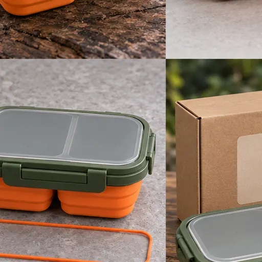OEM Space-Saving Collapsible Trail Bento Lunch Box for Camping Seal integrity product detail