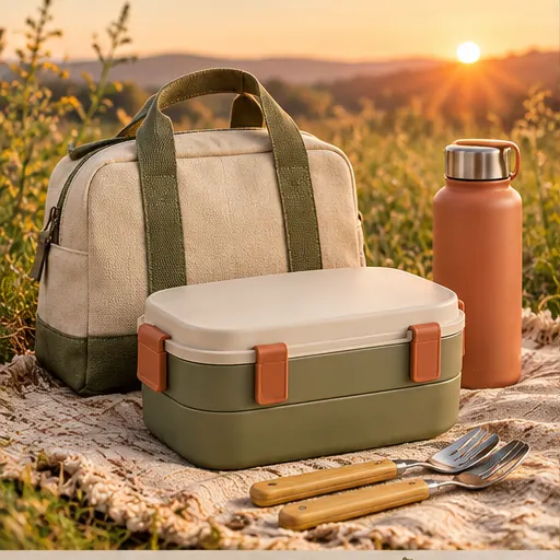 Made-to-Order Refined Refined Sunset-Meadow Lunch Box Set for Evening Outdoor Dining product view