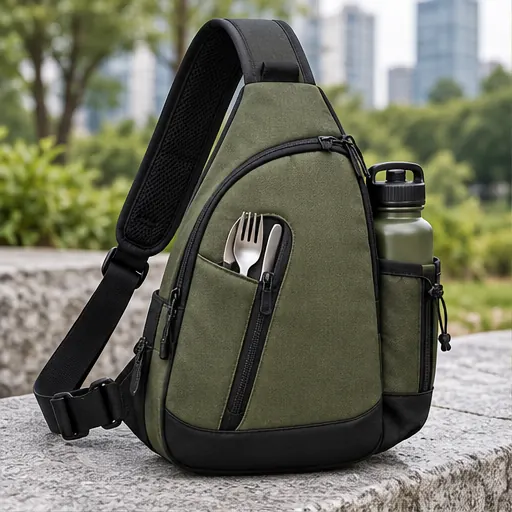 Custom Compact Crossbody Meal Carrier for City Travel product view