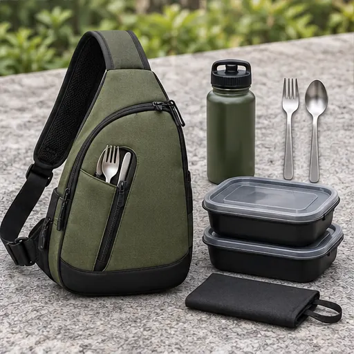 Custom Compact Crossbody Meal Carrier for City Travel Loaded carry product detail