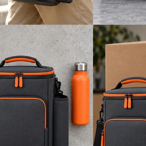 Custom Premium Vertical Commuter Cooler Bag for Urban Lunch Sets Loaded carry product detail