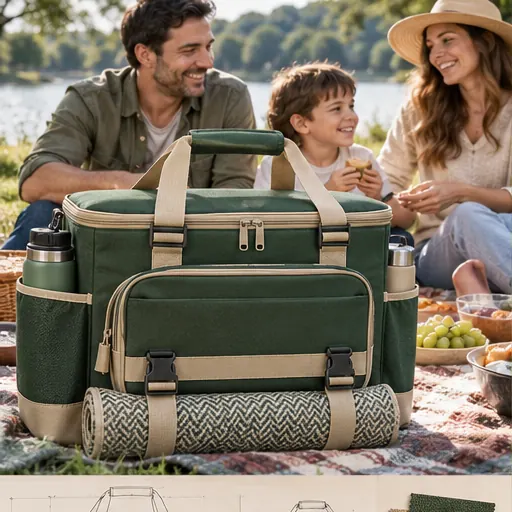 Custom Spacious Family-Day Cooler Bag for Park Gatherings product view