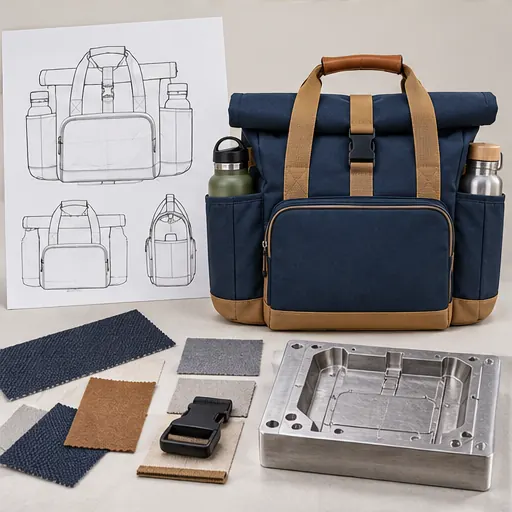 Private Label Flexible Roll-Top Picnic Lunch Bag for Day Trips A Coordinated Set For Outdoor Dining product detail