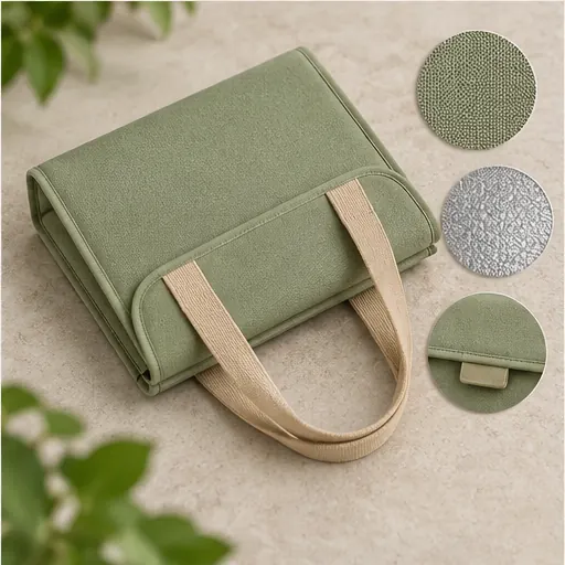 Private Label Space-Saving Fold-Flat Lunch Tote for Commuting Loaded carry product detail