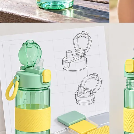 Custom Easy-Sip Kids Water Bottle for School Lunches Easy-Access Details For Younger Users product detail