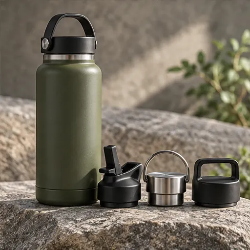 Custom Versatile Modular-Cap Steel Bottle for Branded Meal Sets Leak-control boundary product detail