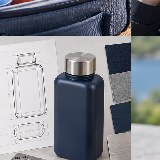 Made-to-Order Efficient Square Packing Bottle for Structured Lunch Bags Hydration Designed Around The Meal System product detail