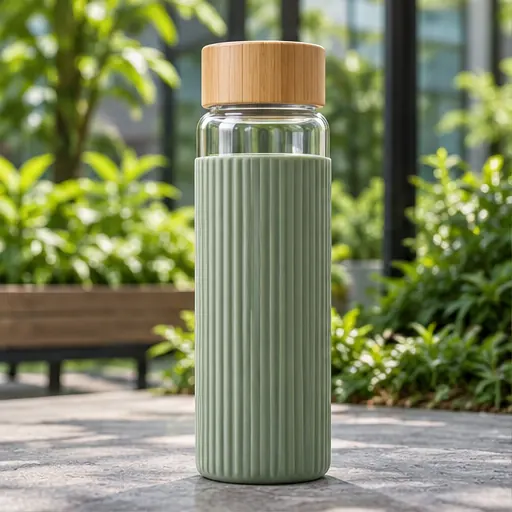 OEM Refined Glass-Sleeve Water Bottle for Office Lunch Sets product view