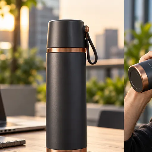 Private Label Practical Cup-Cap Office Flask for Workday Meals product view