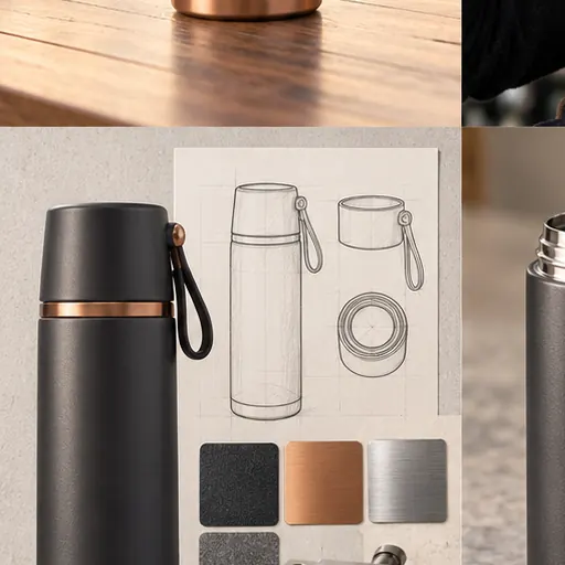 Private Label Practical Cup-Cap Office Flask for Workday Meals Hydration Designed Around The Meal System product detail
