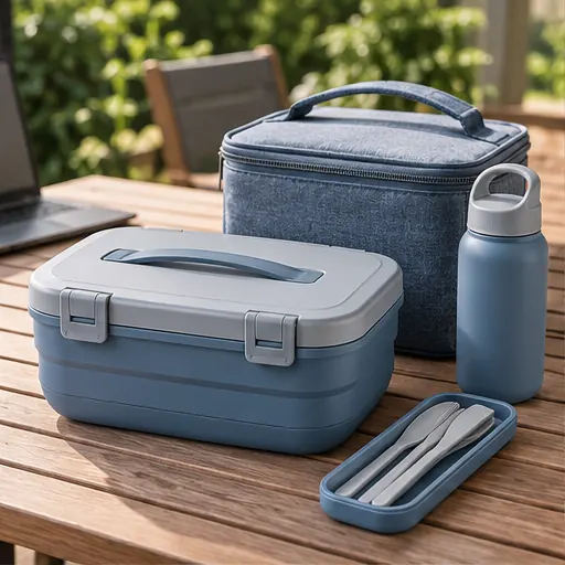 Made-to-Order Purpose-Built Space-Saving Cubicle Lunch Box Set for Compact Workstations product view
