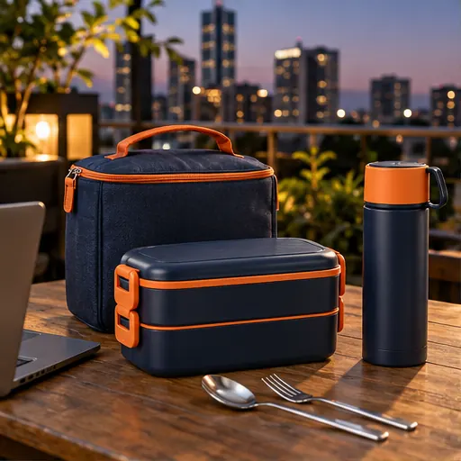 Wholesale Durable Streamlined Meeting-Day Lunch Box Set for Conference Schedules product view