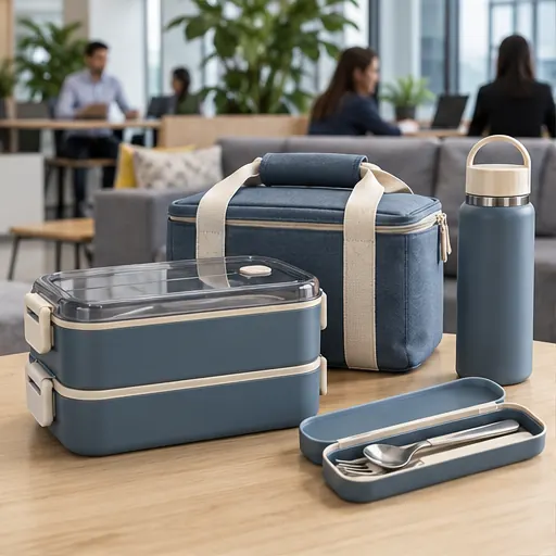 Wholesale Versatile Shared-Desk Stackable Lunch Box Set for Flexible Office Seating product view