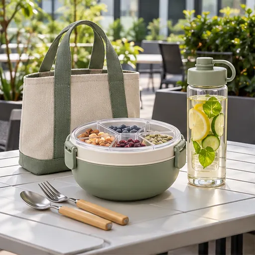 Brand-Ready Distinctive Fresh-Meal Wellness Bowl Lunch Box Set for Workplace Wellness Programs product view