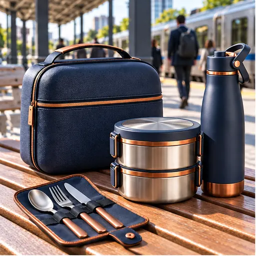 Private Label Professional Hardcase Stackable Lunch Box Set for Daily Rail Travel product view