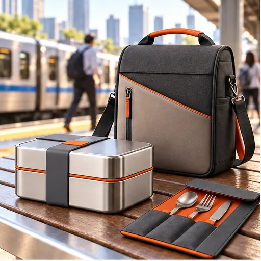 Custom Premium Messenger-Carry Lunch Box Set for Urban Commuting product view