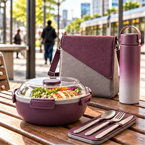 Made-to-Order Compact Envelope-Bag Bowl Lunch Box Set for Compact Desk Lunches product view