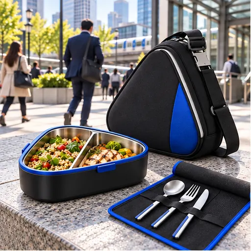 Wholesale Durable Sling Triangular Lunch Box Set for Lightweight City Travel product view