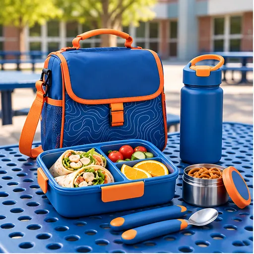 Brand-Ready Distinctive Young-Camper Lunch Box Set for Youth Camping Days product view