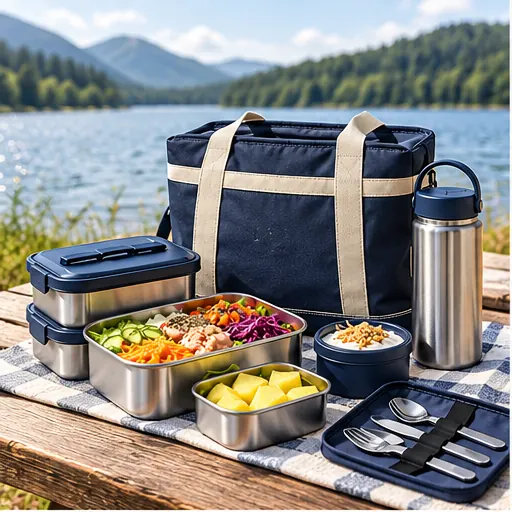 Made-to-Order Refined Beach-Day Cold Lunch Box Set for Coastal Picnics product view
