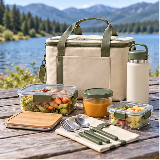Brand-Ready Streamlined Brunch-Ready Lunch Box Set for Outdoor Brunches product view