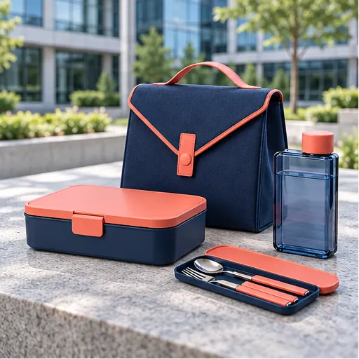 Made-to-Order Refined Team-Lounge Stackable Lunch Box Set for Employee Break Rooms product view