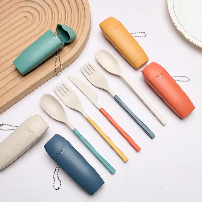 Wheat Straw Composite Modern Matte Cutlery Set product view