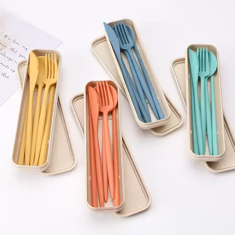 Wheat Straw Composite Portable Cutlery Set — Active Hydration product view