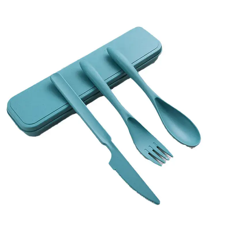 Wheat Straw Composite Portable Cutlery Set — Weekend Travel Set-piece count product detail