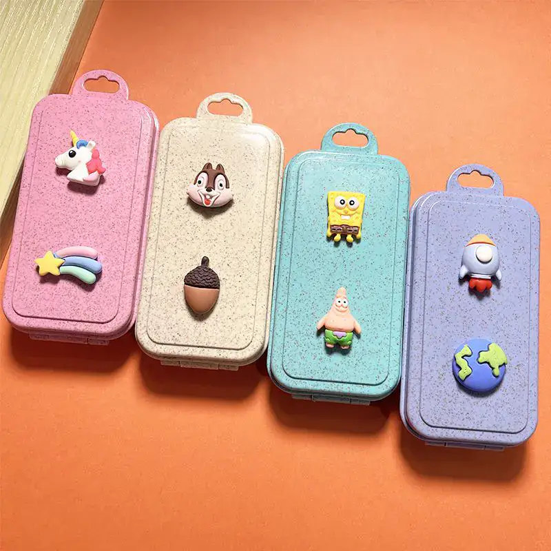 Wheat Straw Composite Cartoon Portable Cutlery Set product view