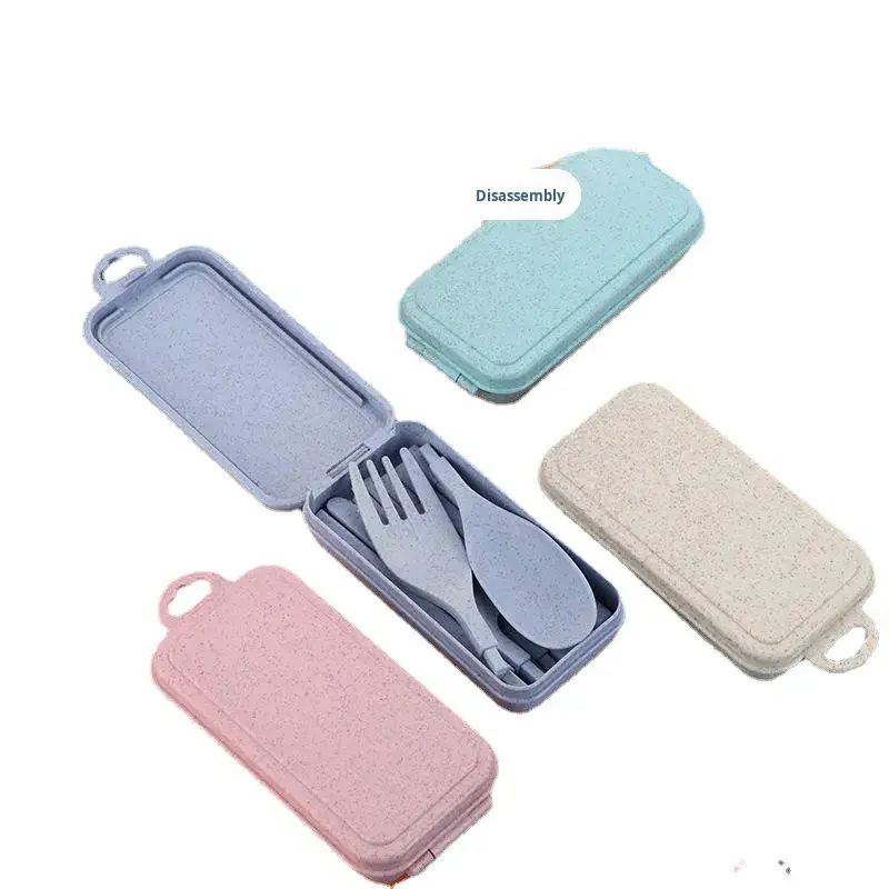 Wheat Straw Composite Cartoon Portable Cutlery Set Set-piece count product detail