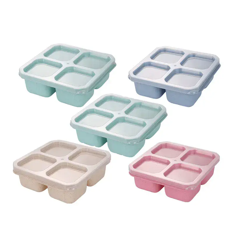 Wheat Straw Composite 4 Compartments Lunch Box construction and performance-test reference
