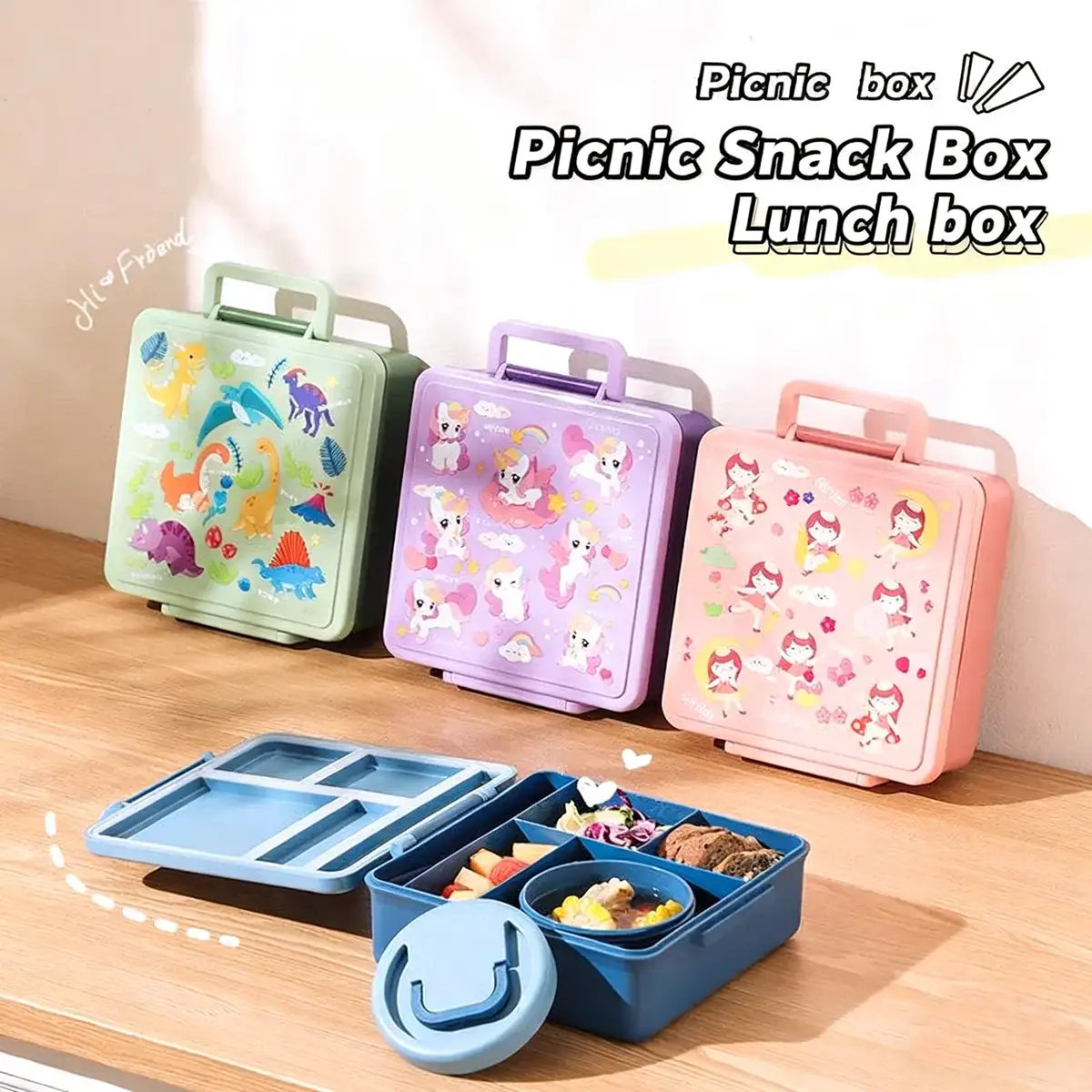 Cartoon Portable Lunch Box product photography